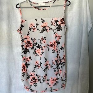 Neon flower blouse/tank